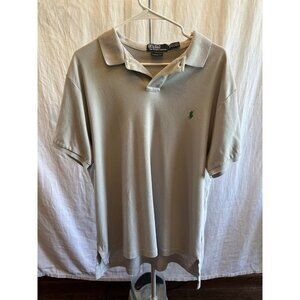 Polo Ralph Lauren Men's Custom Fit Light Gray Polo‎ Shirt, Size XL